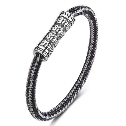 PU cavo bracciali, 304 acciaio inox, with PU, fatto a mano, unisex & formato differente per scelta & stili diversi per la scelta, nessuno, Venduto da PC