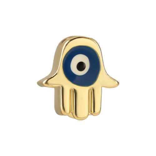 Fashion Evil Eye Jewelry Beads, Brass, plated, DIY & enamel, more colors for choice, Sold By PC