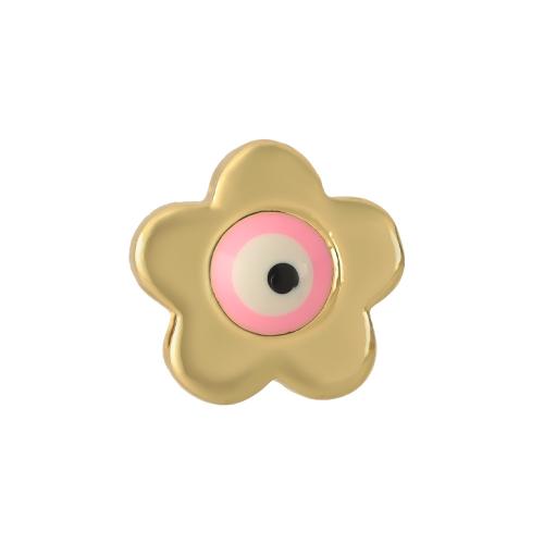 Fashion Evil Eye Jewelry Beads, Brass, petals, plated, DIY & different styles for choice & enamel, more colors for choice, Sold By PC