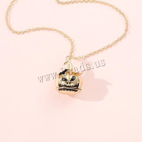 Ketting Halloween, Zinc Alloy, plated, uniseks & Halloween Jewelry Gift, gouden, Verkocht door PC