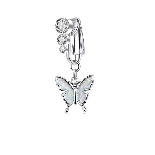 Belly Ring Ottone, Micro spianare cubic zirconia & per la donna & smalto, nessuno, Venduto da PC