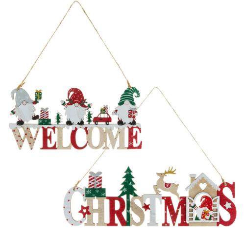 Christmas Decoration Wood with Linen Christmas Design & DIY Sold By PC