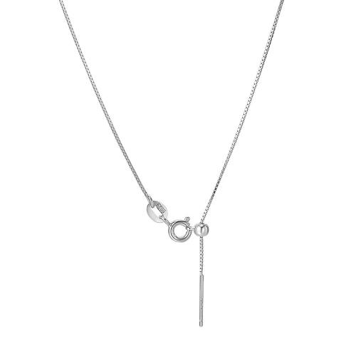 925 Sterling Silver Necklace Findings polished DIY silver color Length Approx 45 cm Sold By PC