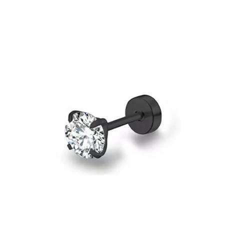 Stainless Steel Lever Back Earring 304 Stainless Steel plated Unisex & micro pave cubic zirconia Sold By PC