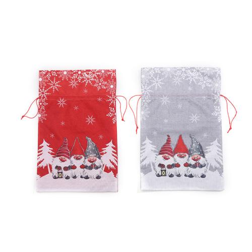 Christmas Gift Bag, Linen, dustproof & Christmas Design, more colors for choice, 570x370x5mm, Sold By PC