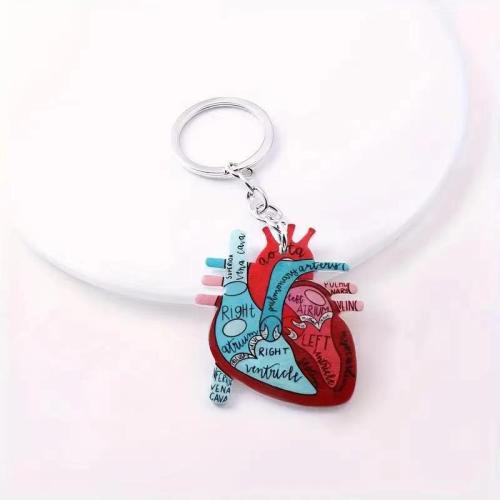 Key Chain, Akryl, Heart, mode smykker, blandede farver, Solgt af PC