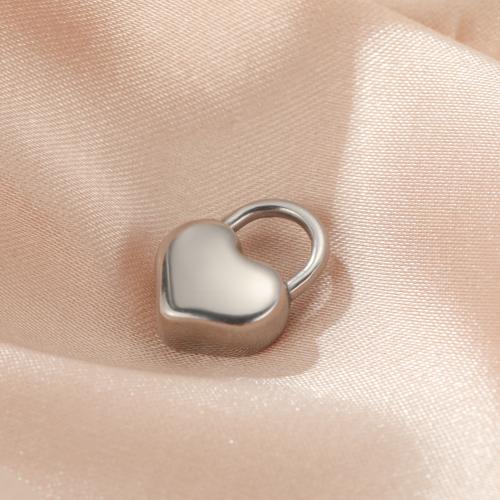 Acciaio inossidabile Cuore Ciondoli, 304 acciaio inox, placcato color argento, DIY, Venduto da PC