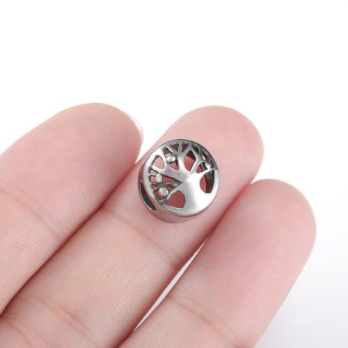 Stainless Steel Beads, 304 Stainless Steel, Round, silver color plated, DIY, Sold By PC