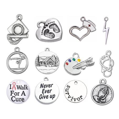 Pendentifs en alliage de zinc, Placage, DIY & styles différents pour le choix, plus de couleurs à choisir, protéger l'environnement, sans nickel, plomb et cadmium, Vendu par PC