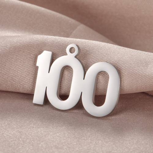 Stainless Steel Letter Pendants 304 Stainless Steel Number plated DIY Sold By PC