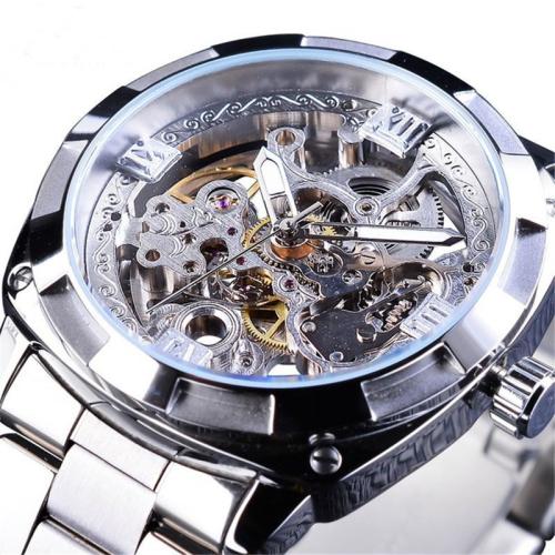 Tibetan Style Watch Bracelet, with Glass & 304 Stainless Steel, Round, plated, Life water resistant & stem-winder & for man & luminated, more colors for choice, 200x41mm, Sold By PC