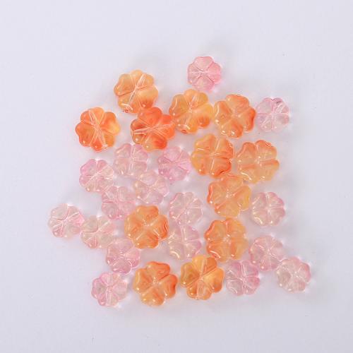 Hair Accessories DIY Findings, Lampwork, Four Leaf Clover, stoving varnish, more colors for choice, 10x10mm, Sold By PC