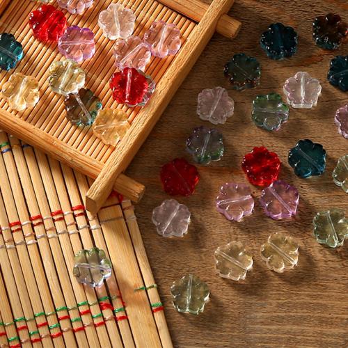 Accesorios para el cabello DIY de, Cristal de murano, Flor del ciruelo, barniz de secado al horno, Bricolaje, más colores para la opción, DIY findings length 10-20mm, Vendido por UD