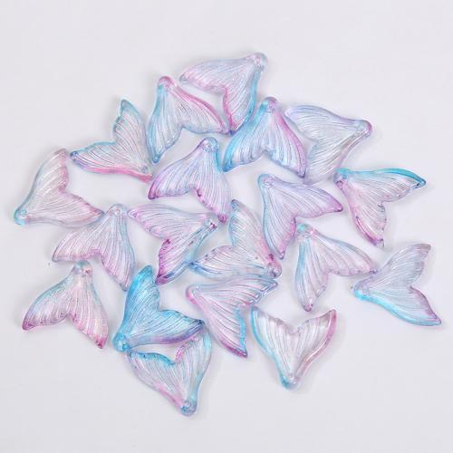 Accesorios para el cabello DIY de, Cristal de murano, Cola de sirena, barniz de secado al horno, Bricolaje, más colores para la opción, 20mm, Vendido por UD