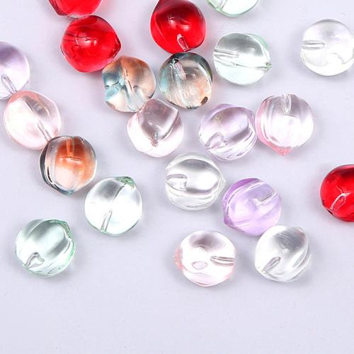 Accesorios para el cabello DIY de, Cristal de murano, Melocotón, barniz de secado al horno, Bricolaje, más colores para la opción, 10mm, Vendido por UD