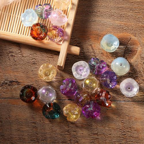 Hair Accessories DIY Findings, Lampwork, Flower, stoving varnish, more colors for choice, 10mm, Sold By PC