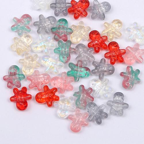 Hair Accessories DIY Findings Lampwork Gingerbread Man stoving varnish 15mm Sold By PC