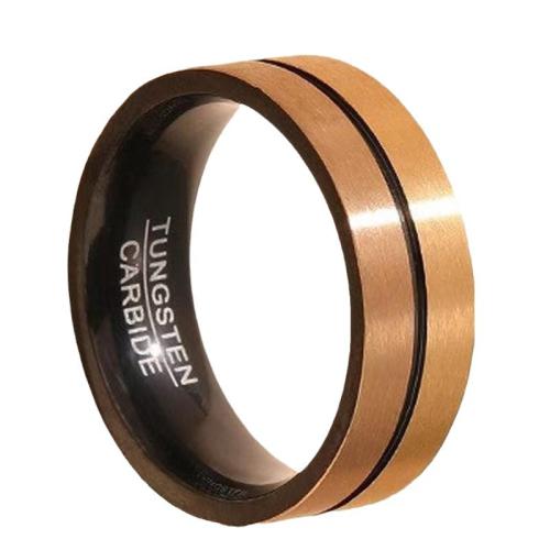 Titanium Steel Finger Ring fashion jewelry & for man & two tone golden Sold By PC