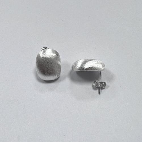 925 Sterling Silver Stud Earrings fashion jewelry & for woman Sold By Pair