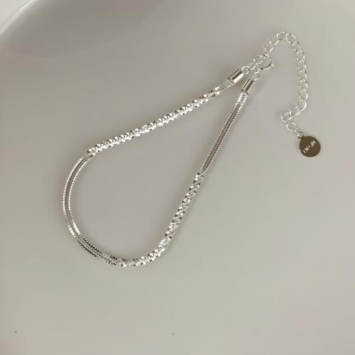 925 Sterling Silver Bangle Bracelet, fashion jewelry & for woman, Length:Approx 19 cm, Sold By PC