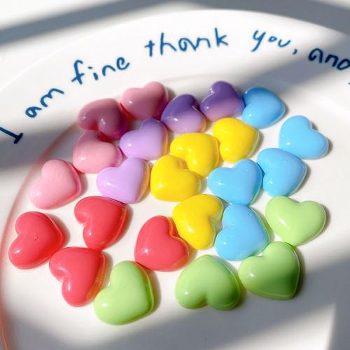 Mobile Phone DIY Decoration, Resin, Heart, more colors for choice, 20mm, 100PCs/Bag, Sold By Bag