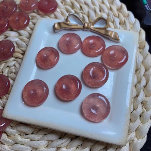 Φυσικό χαλαζία κοσμήματα χάντρες, Strawberry Quartz, Γύρος, DIY, ροζ, 21.10mm, Sold Με PC