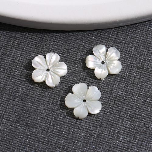 Hair Stick Findings, White Lip Shell, Flower, DIY, white, 12x12mm, Sold By PC