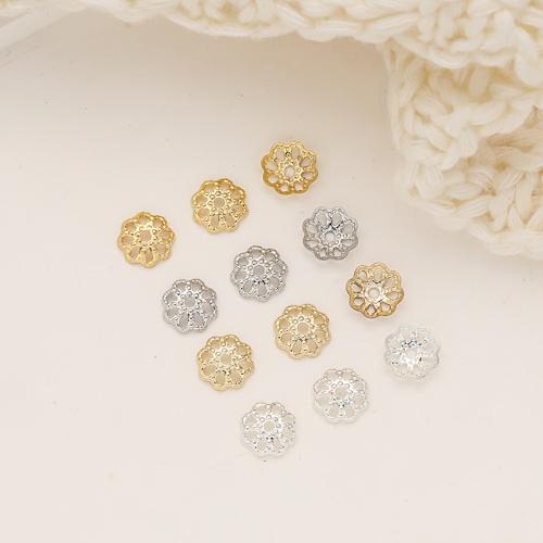 Brass Bead Cap, Flower, plated, DIY & different size for choice, more colors for choice, nickel, lead & cadmium free, Sold By PC