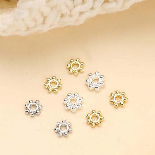 Brass Jewelry Beads, Flower, plated, DIY & different size for choice, more colors for choice, nickel, lead & cadmium free, Sold By PC