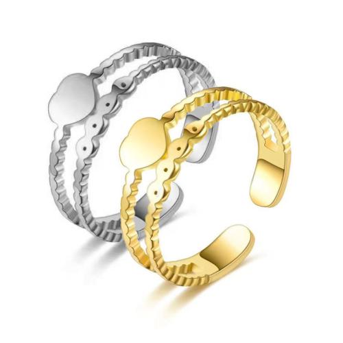 Titanium Steel Finger Ring, plated, Adjustable & Unisex & different styles for choice, more colors for choice, nickel, lead & cadmium free, inner diameter:17~20mm, Sold By PC