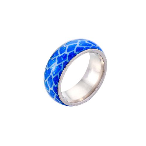 Bague en acier inoxydable, Acier inoxydable 304, bijoux de mode & unisexe & normes différentes pour le choix & lumineux, plus de couleurs à choisir, Vendu par PC