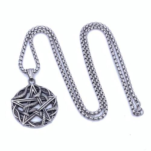 Edelstahl Schmuck Halskette, 304 Edelstahl, unterschiedliche Länge der Wahl & verschiedene Stile für Wahl & für den Menschen, 43x36mm, verkauft von PC