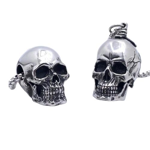 Stainless Steel Jewelry Necklace, 304 Stainless Steel, Skull, different length for choice & different styles for choice & for man, Sold By PC