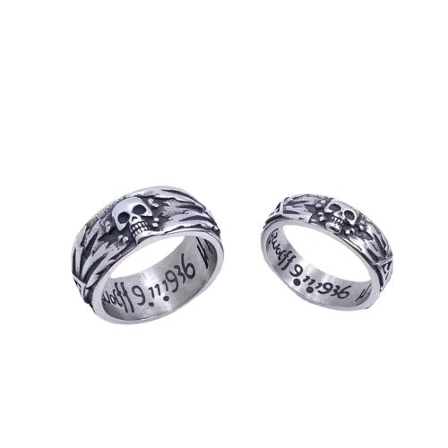 Couple Finger Rings, 304 Stainless Steel, vintage & Unisex & different size for choice, Sold By PC