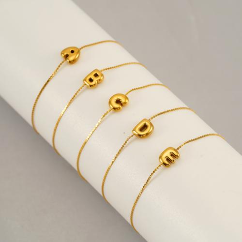 Edelstahl Schmuck Armband, 304 Edelstahl, Modeschmuck & unisex & verschiedene Stile für Wahl, goldfarben, 7x7mm, verkauft per ca. 19 cm Strang