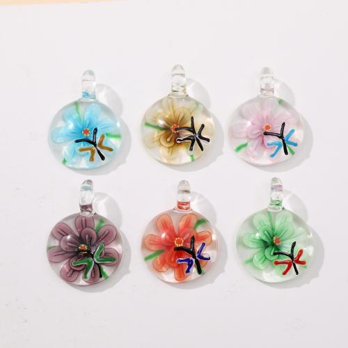 Pendentifs Murano de mode, chalumeau, DIY & modèles différents pour le choix, plus de couleurs à choisir, 46x35mm, 12PC/sac, Vendu par sac