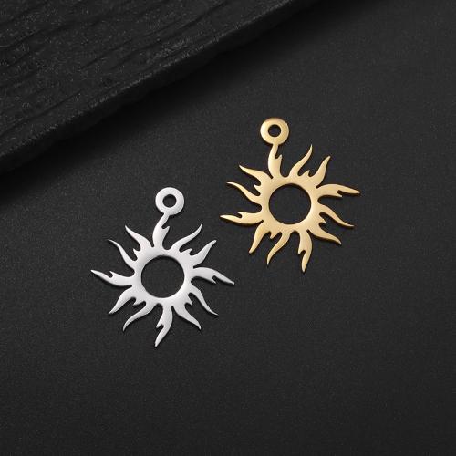 Stainless Steel Pendants, 304 Stainless Steel, Flower, Vacuum Ion Plating, DIY, more colors for choice, 23x28mm, Sold By PC