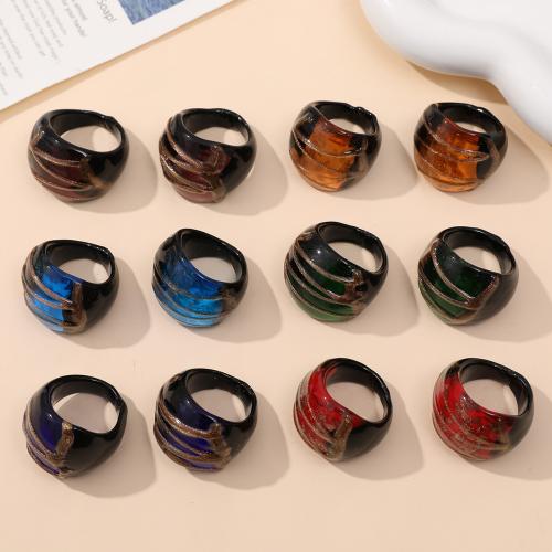 Anillos, Cristal de murano, Joyería & unisexo, más colores para la opción, 25mm, diámetro interior:aproximado 18mm, 12PCs/Bolsa, Vendido por Bolsa