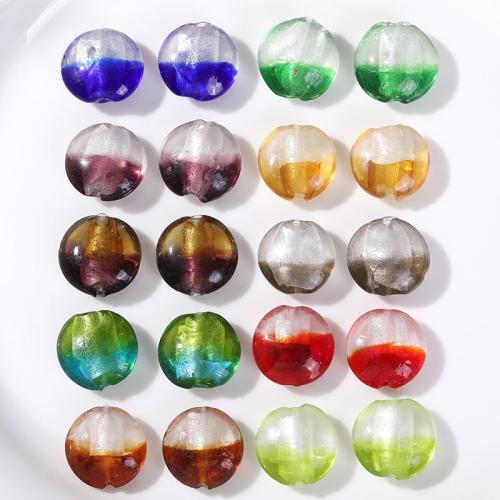 Lampwork Beads, Flat Round, DIY, more colors for choice, 20x20mm, 100PCs/Bag, Sold By Bag