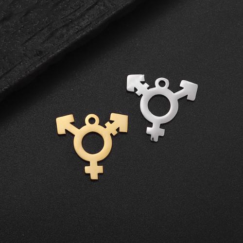 ステンレス鋼ジュエリーペンダント, 304ステンレススチール, DIY, 無色, 18.70x17.30mm, 売り手 パソコン