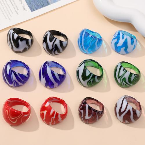 Fingerring Schmuck, Lampwork, Modeschmuck & unisex, keine, 25mm, Innendurchmesser:ca. 18mm, 12PCs/Tasche, verkauft von Tasche