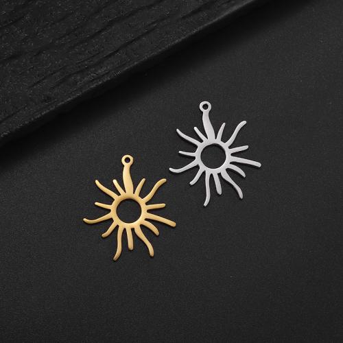 Stainless Steel Pendants 304 Stainless Steel Sun Vacuum Ion Plating DIY Sold By PC