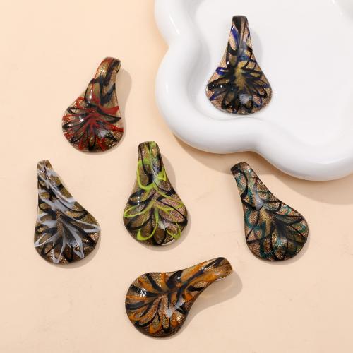 Fashion Lampwork Pendants, DIY & different designs for choice, more colors for choice, 60x30mm, 12PCs/Bag, Sold By Bag