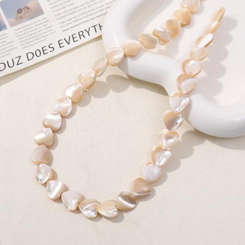 Natural Freshwater Shell Beads Heart DIY 12mm Approx Sold By Strand