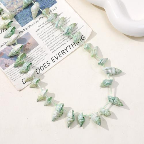 Natural Freshwater Shell Beads, Conch, DIY, green, 20x9mm, 100Pairs/Bag, Sold By Bag