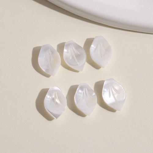 Hair Stick Findings, chinan Shell, Leaf, polished, DIY, white, 13x0.80mm, Sold By PC