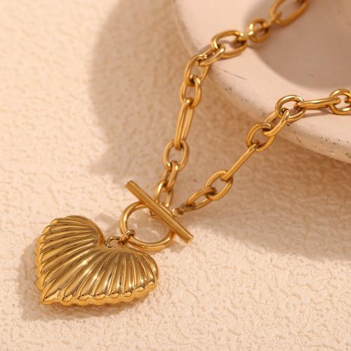 Stainless Steel Jewelry Necklace, 304 Stainless Steel, gold color plated, fashion jewelry, golden, Length:45 cm, Sold By PC