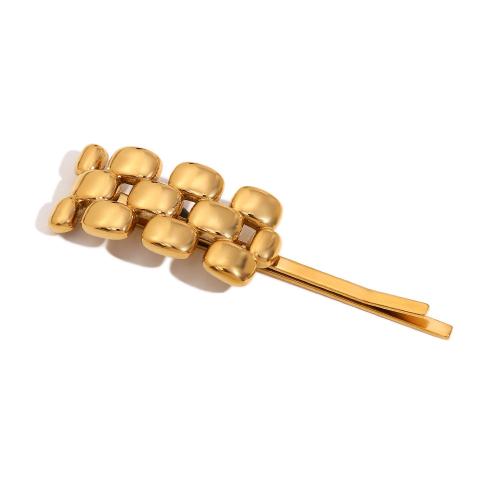 Hair Slide 304 Stainless Steel gold color plated fashion jewelry golden Sold By PC