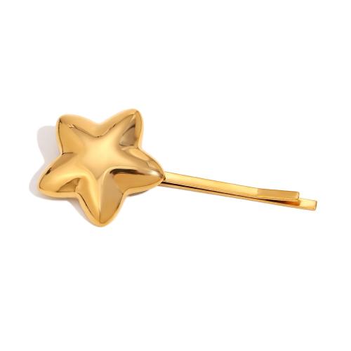 Hair Slide, 304 Stainless Steel, gold color plated, fashion jewelry, golden, Sold By PC