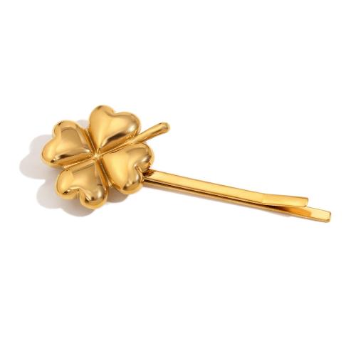 Hair Slide 304 Stainless Steel gold color plated fashion jewelry golden Sold By PC